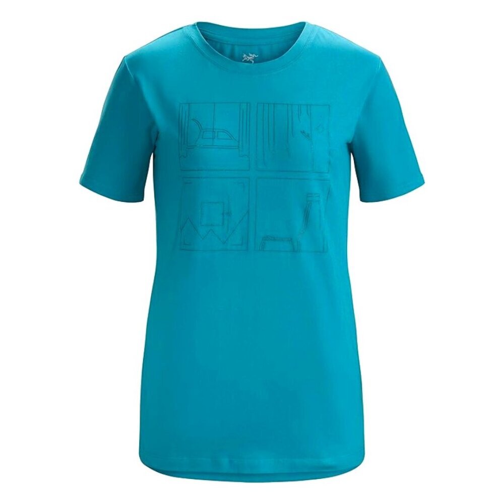 Arc'teryx Quadrants SS T-Shirt Hiking Outdoor Women's Small Blue